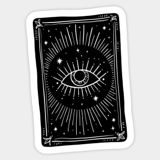 fortune-telling card with all seeing eye Sticker